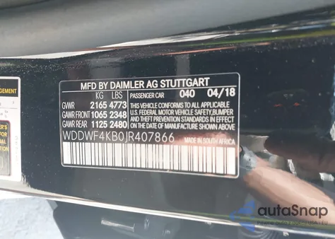 2018 Mercedes-Benz C 300 4Matic from USA, damaged, VIN WDDWF4KB0JR407866